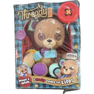 Thready Bear Interactive Plush Toy Button Eyes Heart Lights Up Emotions‎
